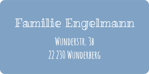 Baby Initiale Adressaufkleber