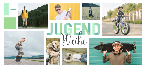 Einladungskarte Jugendweihe: Fotostrecke mit Fotos in Weiß