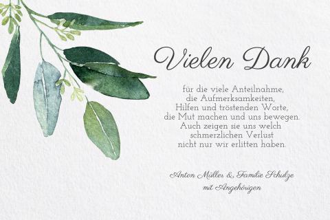 Aquarellzweige Trauer