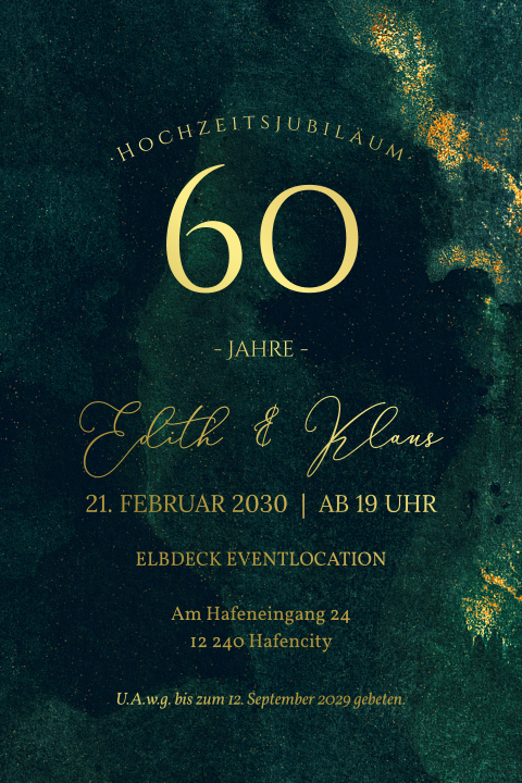 Einladungskarte Hochzeitstag: Unsere Jahre mit Foto