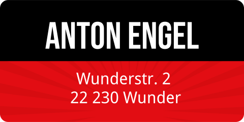 Werbeanzeige Adressaufkleber