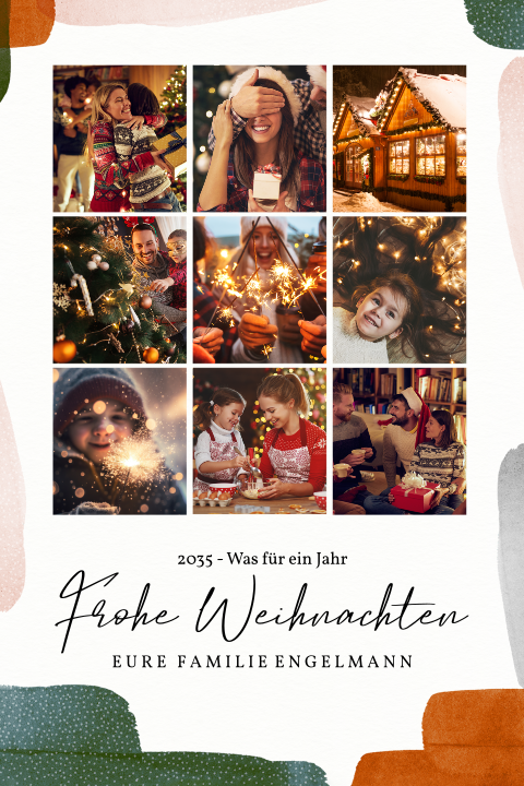 Weihnachtskarte: Weihnachtliche Fotoreise mit Fotos in Weiß