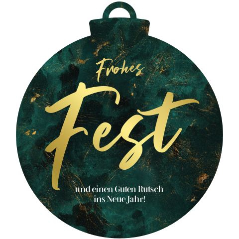 Christbaumkugel Grünes Gold