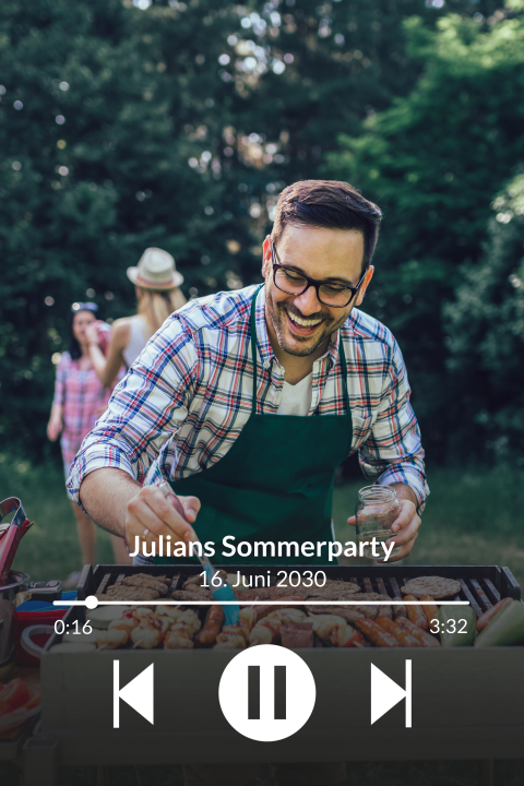 Einladungskarte Sommerparty: Musikapp
