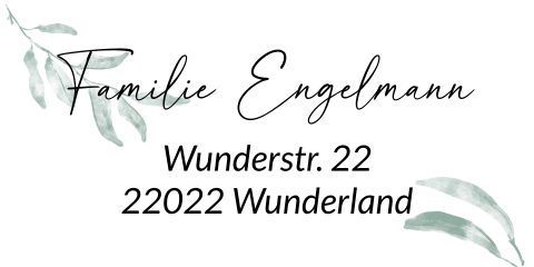 Blätterzweige Adressaufleber