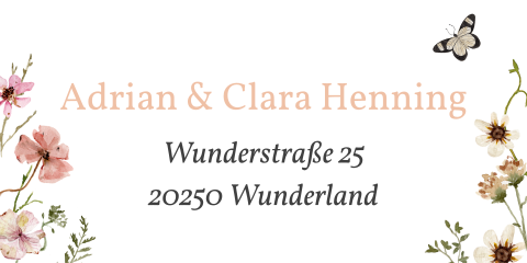 Bloom Adressaufkleber