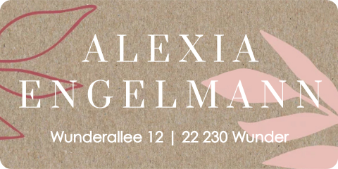 Rosa Zweige Adressaufkleber