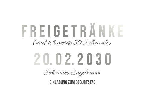 Freigetränke - Geburtstag