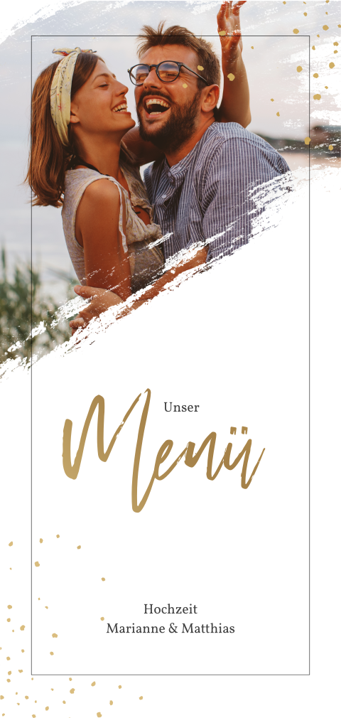 Menükarte Hochzeit: Summerbrush