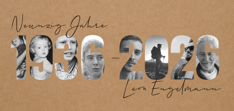 Einladungskarte 90. Geburtstag: Jahreszahlen Ticket mit Fotos in Kraft Look
