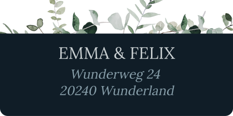 Blattwerk Adressaufkleber