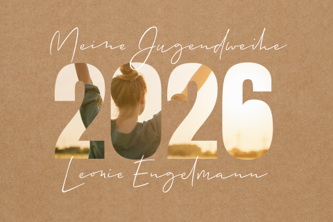 Einladungskarte Jugendweihe: Jugendweihe 2026 mit Foto in Kraft Look