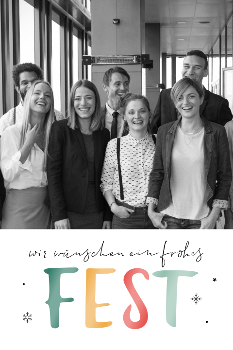 Weihnachtskarte: Frohes Fest