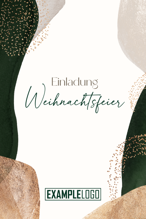 Einladungskarte Weihnachten: Modern Watercolor