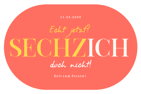 Einladungskarte Geburtstag: SechzICH