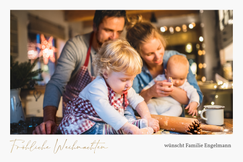 Weihnachtskarte - Edel mit Foto