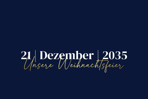 Weihnachtskarte Geschäftskunden: Schlichte Eleganz mit Foto in Blau