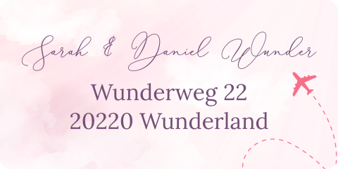 Traumflug Adressaufkleber