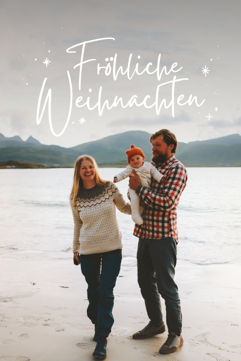 Weihnachtskarte: Weihnachtswünsche mit Fotos