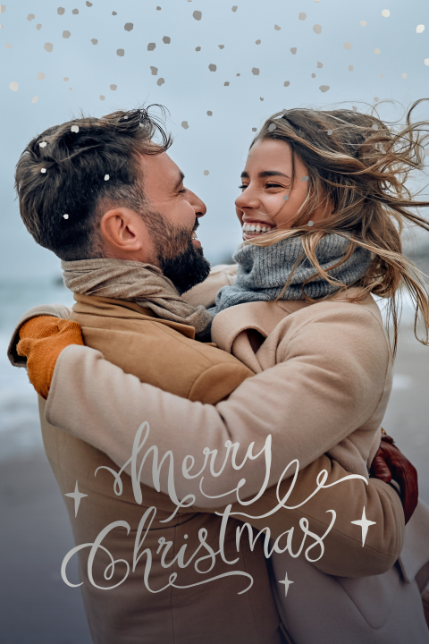 Weihnachtskarte: Weihnachtszauber mit Foto