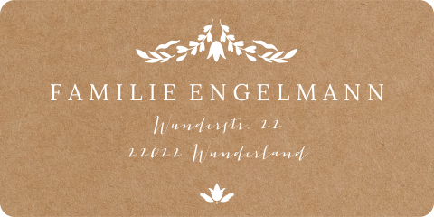 White Wedding - Adressaufkleber