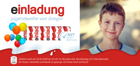 Einladungskarte Jugendweihe: Schokoladentafel mit Foto in Weiß