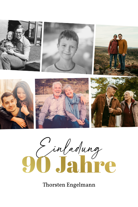 Weihnachtskarte: Fotoband - 90 mit Fotos in Weiß