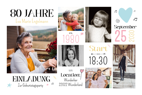 Bildreicher Geburtstag 80