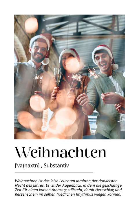 Weihnachtskarte: Definition Weihnachten mit Foto