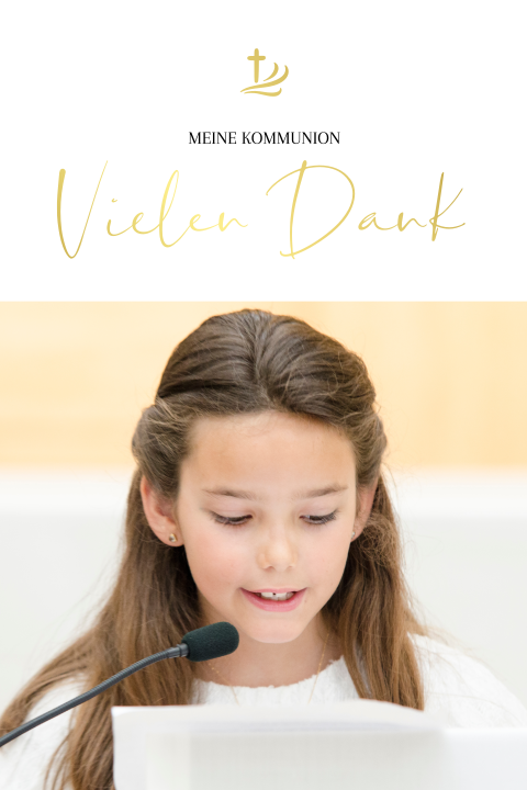 Goldschrift mit Foto