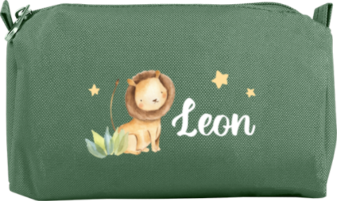 Etui Einschulung: Löwe in Blau