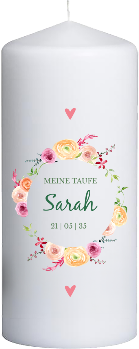 Blumenkranz Kerze