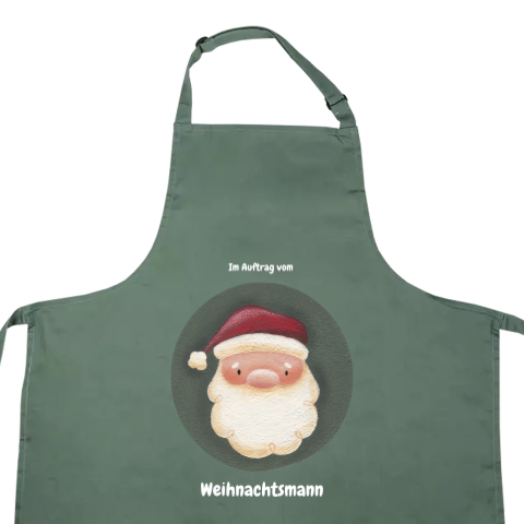 Weihnachtliche Kinderbackschürze: Weihnachtsmann