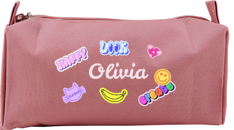 Etui Einschulung: Sticker in Rosa