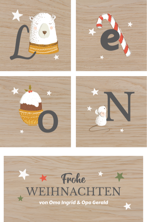 Holzklötze: Weihnachtsgeschenk