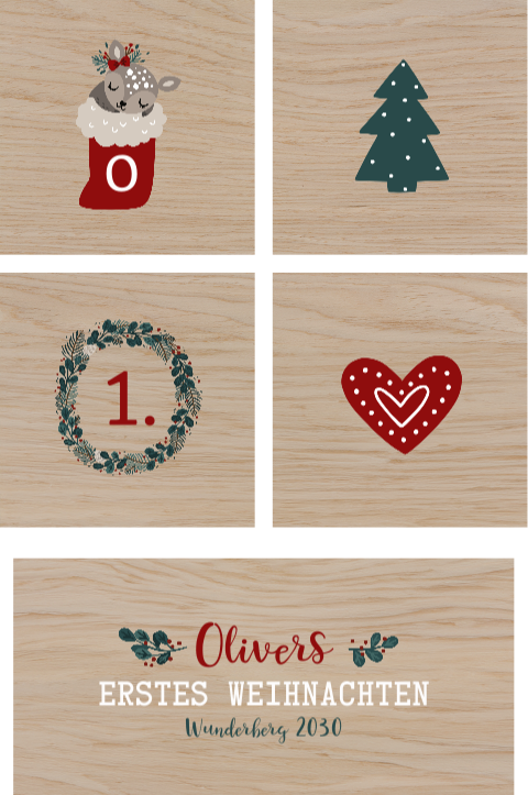 Holzklötze: Erstes Weihnachten