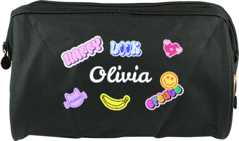 Etui Einschulung: Sticker in Schwarz