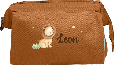 Etui Einschulung: Löwe in Hellbraun