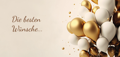 Goldene Luftbalons 