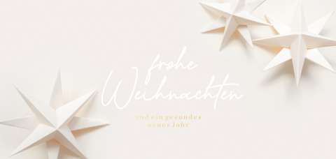 Geschäftliche Weihnachtskarte Origami minimalistisch