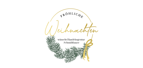  Geschäftliche Weihnachtskarte Weihnachtskranz Gold Querformat