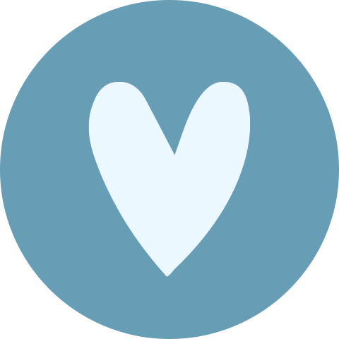 Sluitzegel blauw met hartje