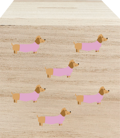 Houten Spaarpot | Teckels Lila