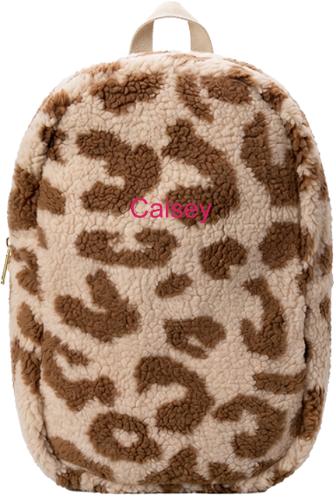 Rugtas teddy | Luipaard