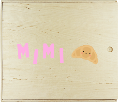 Houten Opbergdoos groot | Croissant