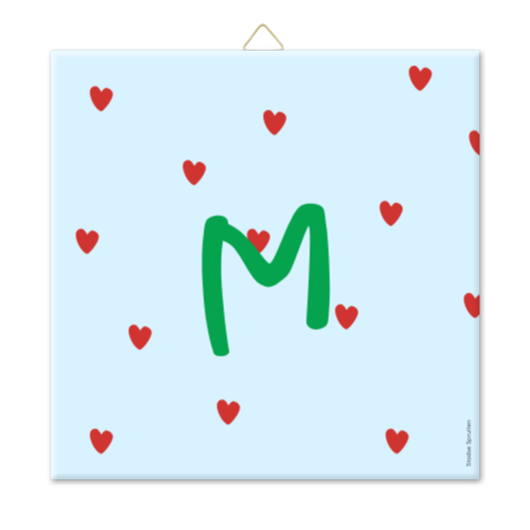 Tegel | Hartjes + Letter | 10x10