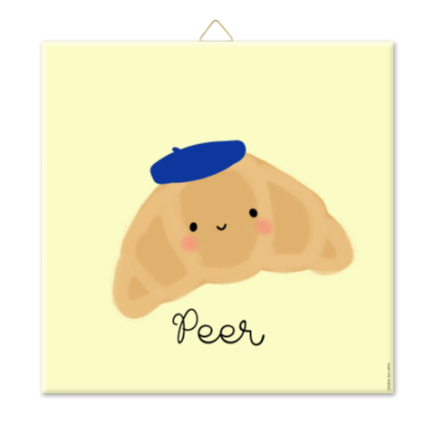 Tegel | Croissant Paris + Naam | 10x10