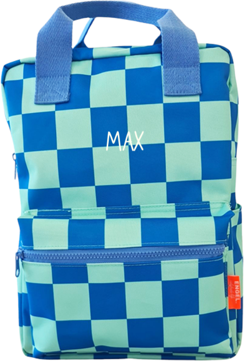 Rugzak | Blauw Groen Geblokt