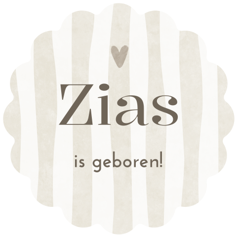 Tuinbord bloemvorm strepen beige