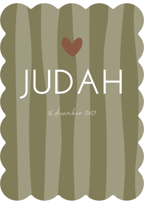 Geboortekaartje Jongen Stoer Strepen Cookie Boogjes 